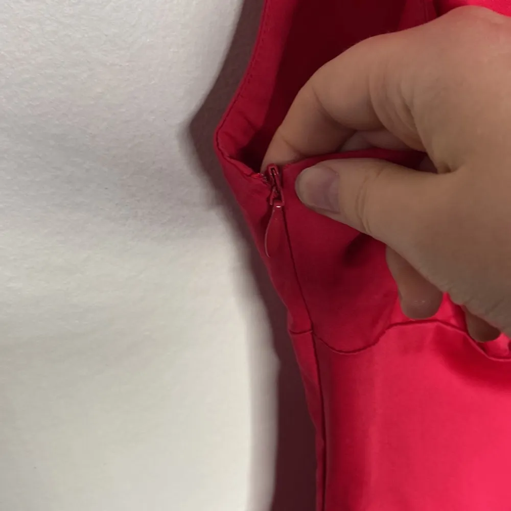 Moschino Cheap & Chic red pinup style square neck side wrap dress size 4 - Image 12