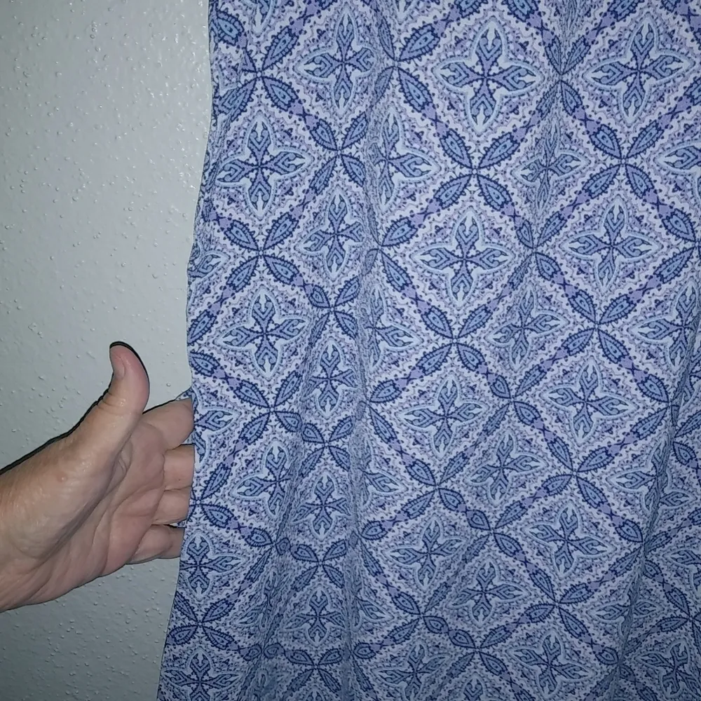 Emily Daniels S Sleeveless Blue Diamond Pattern Shift Dress - Image 3