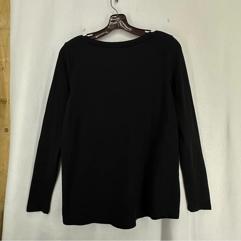 American Eagle Soft and Sexy Plush V Neck Long Sleeve Shirt Womens Small Black - Image 7