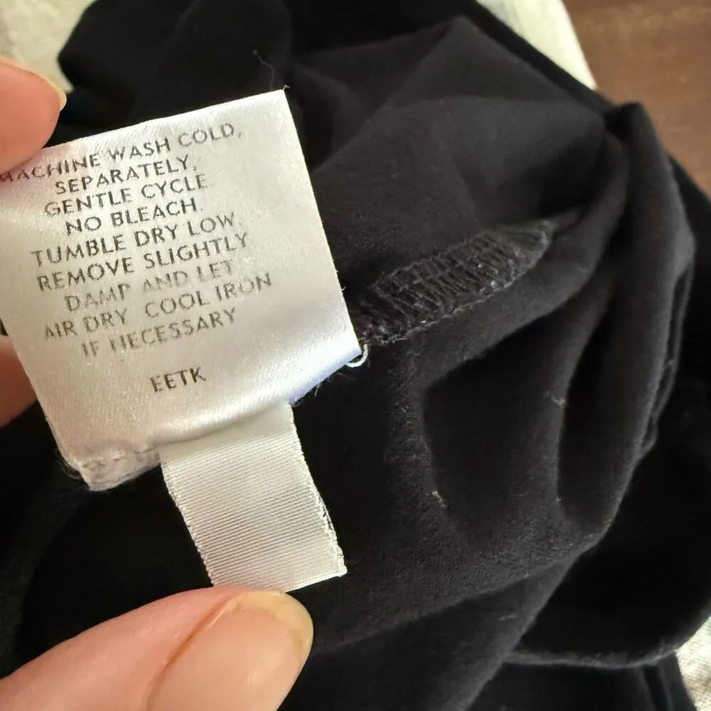 Eileen Fisher Black Pull On Ankle Length Pants S - Image 8