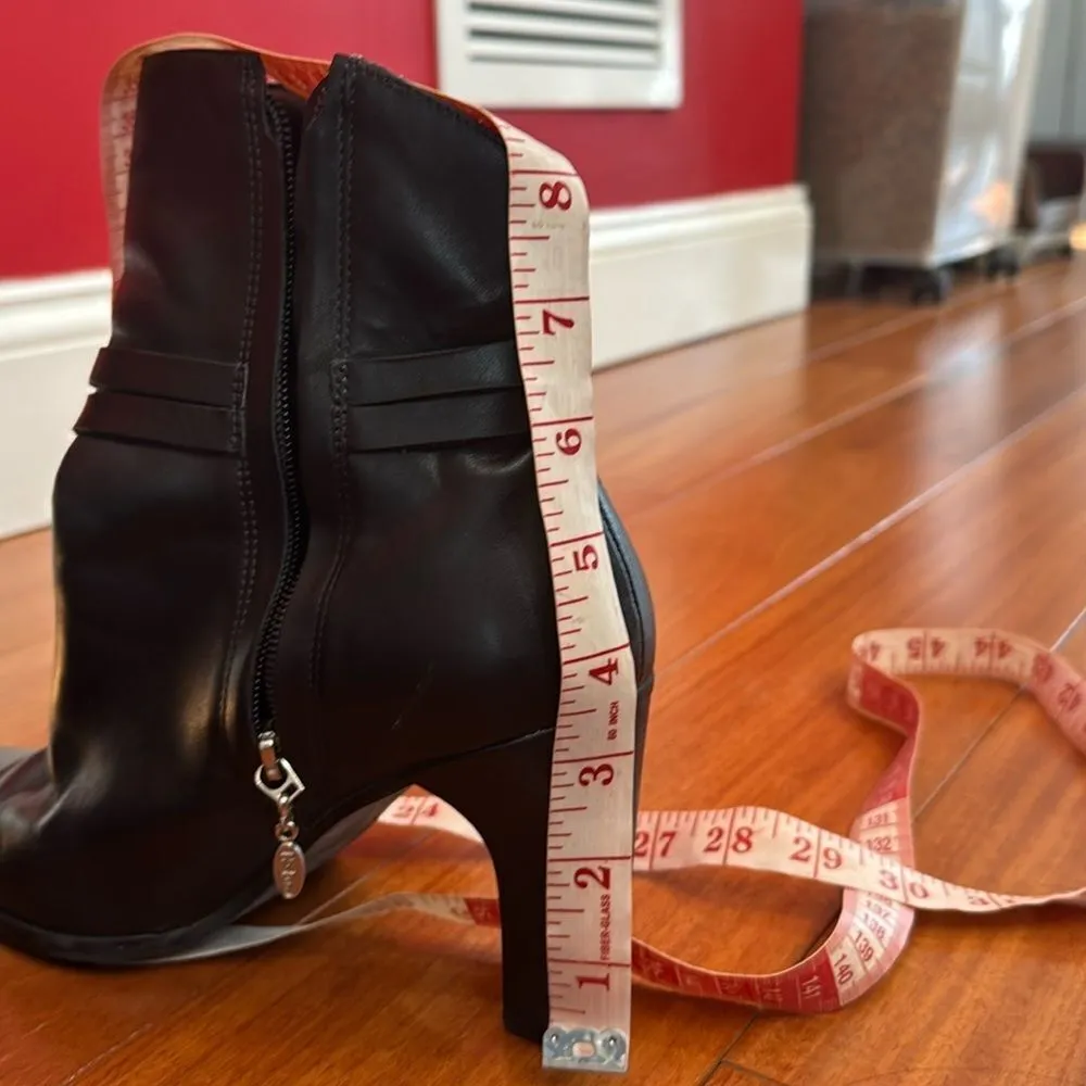 Harley Davidson Women Harness Ring Biker Heel Bootie‎ 84333 Black Leather Sz 7.5 - Image 11