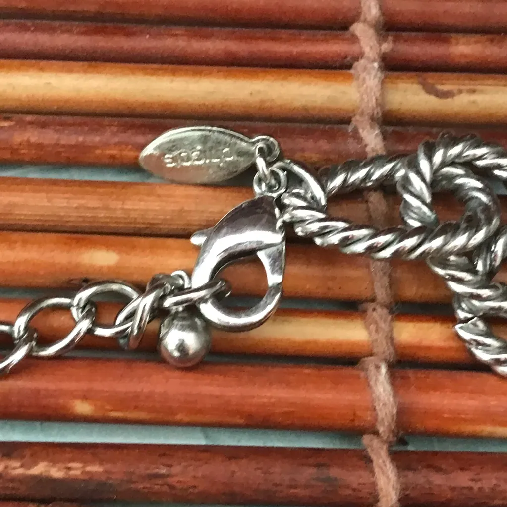 Chico's Large Cable Link Silver Tone Necklace - Image 7