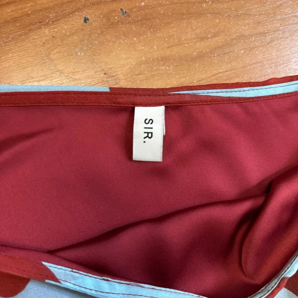 Sir. the Label Frankie Gathered Midi Skirt in Ruby Reflection Size SIR 2 US 6 Red - Image 9