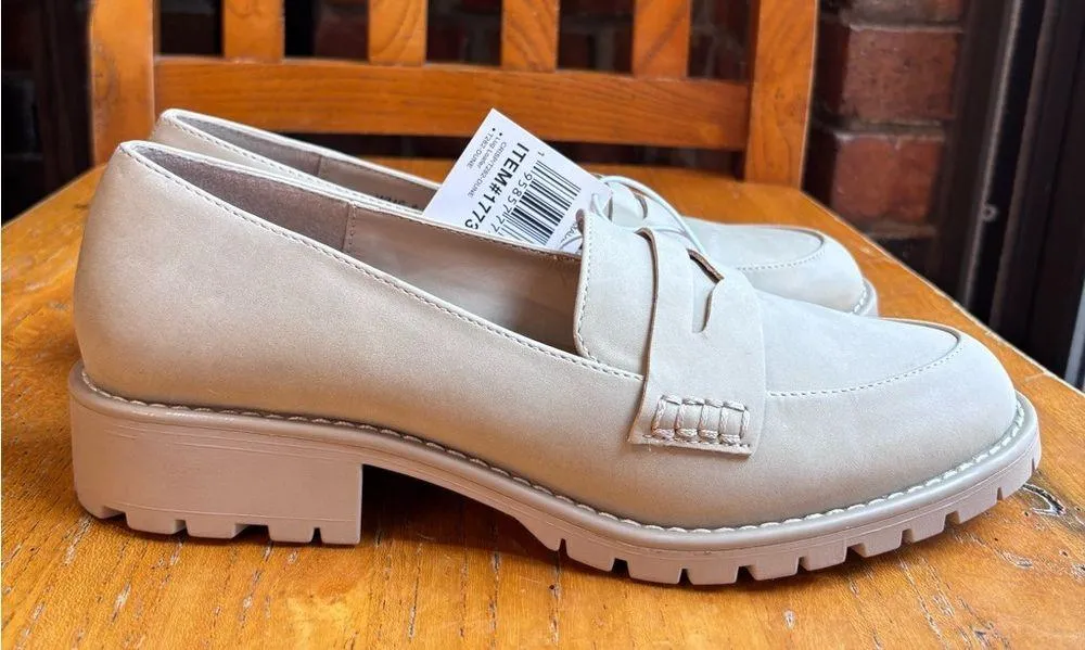 Dolce Vita womens Crisp chunky lug sole loafers academia preppy office dune 8 Tan - Image 5