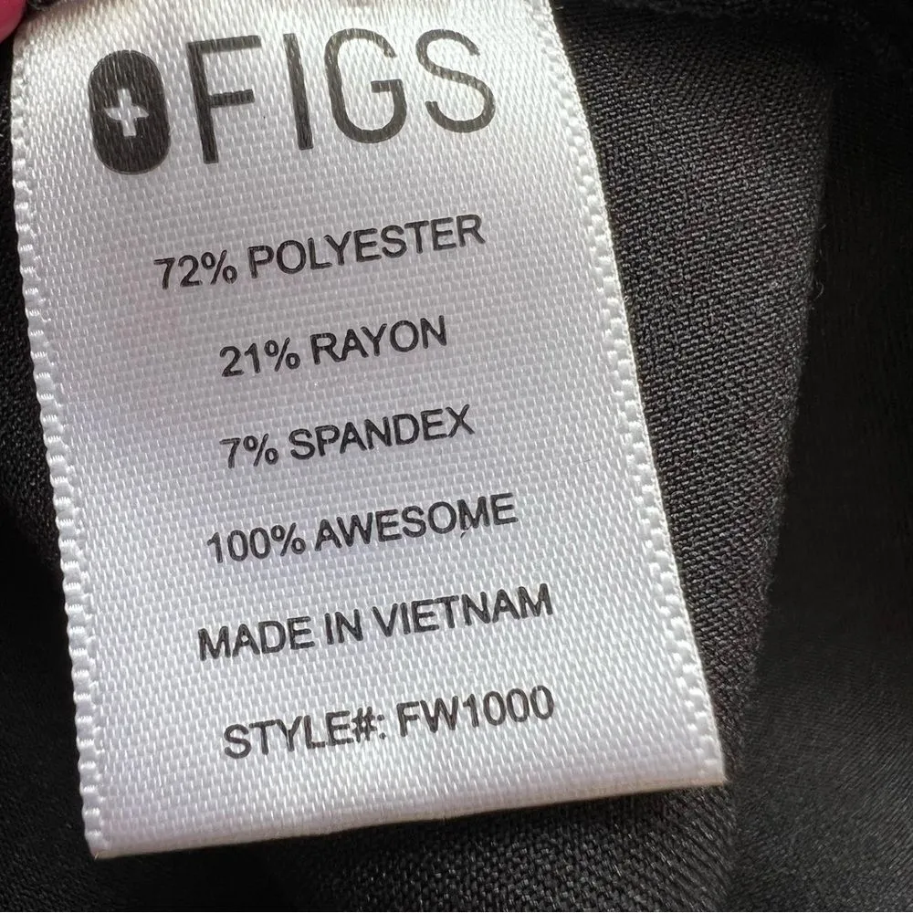 Figs Catarina One-Pocket Scrub Top Black Size Small FW1000 - Image 12