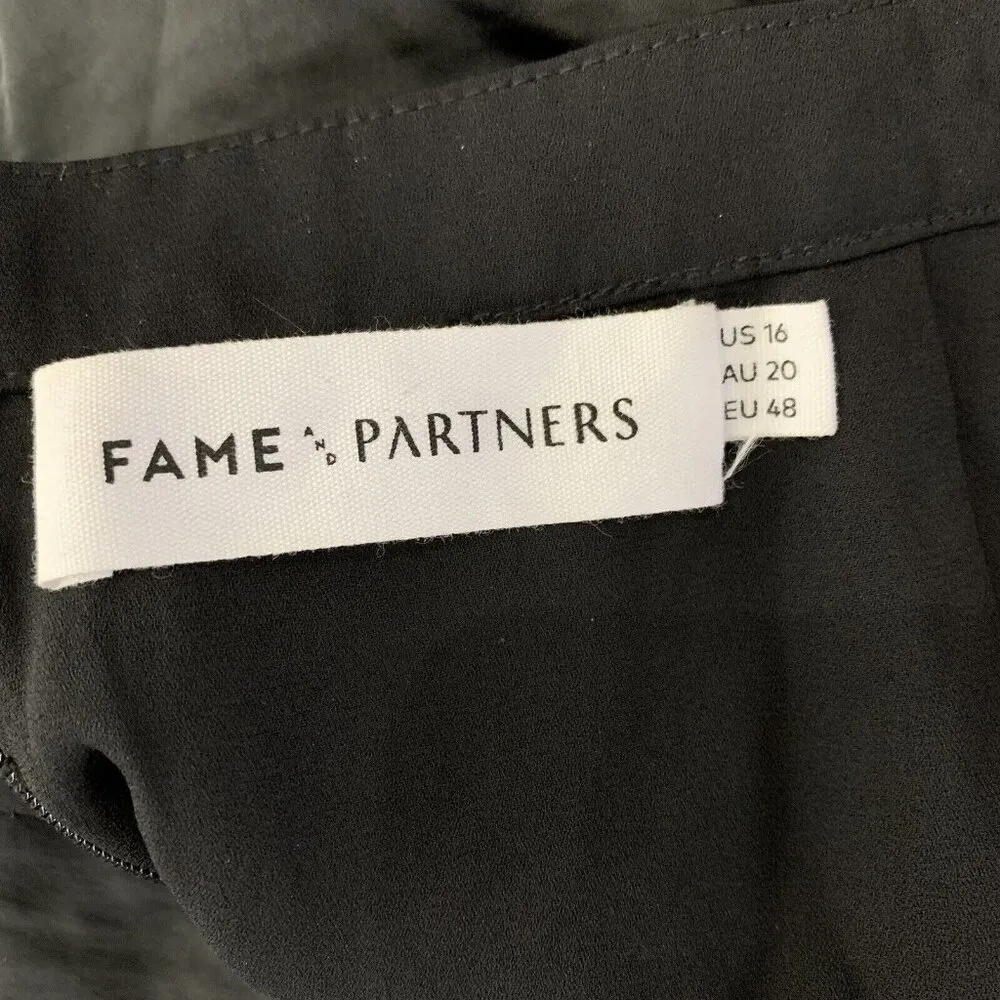 Fame and Partners Black Skirt 16 Elegant Zip Back High Waisted - Image 7