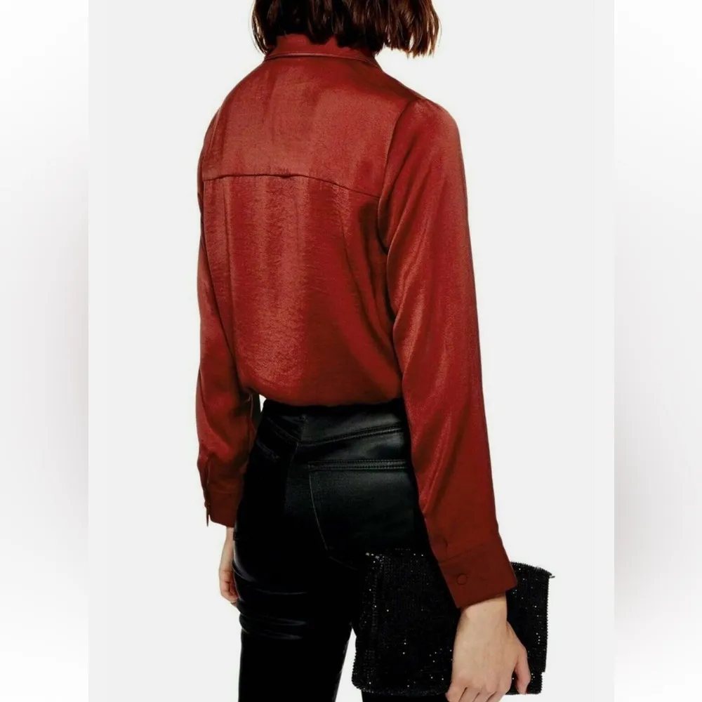 Satin Long Sleeve Blouse - Image 2