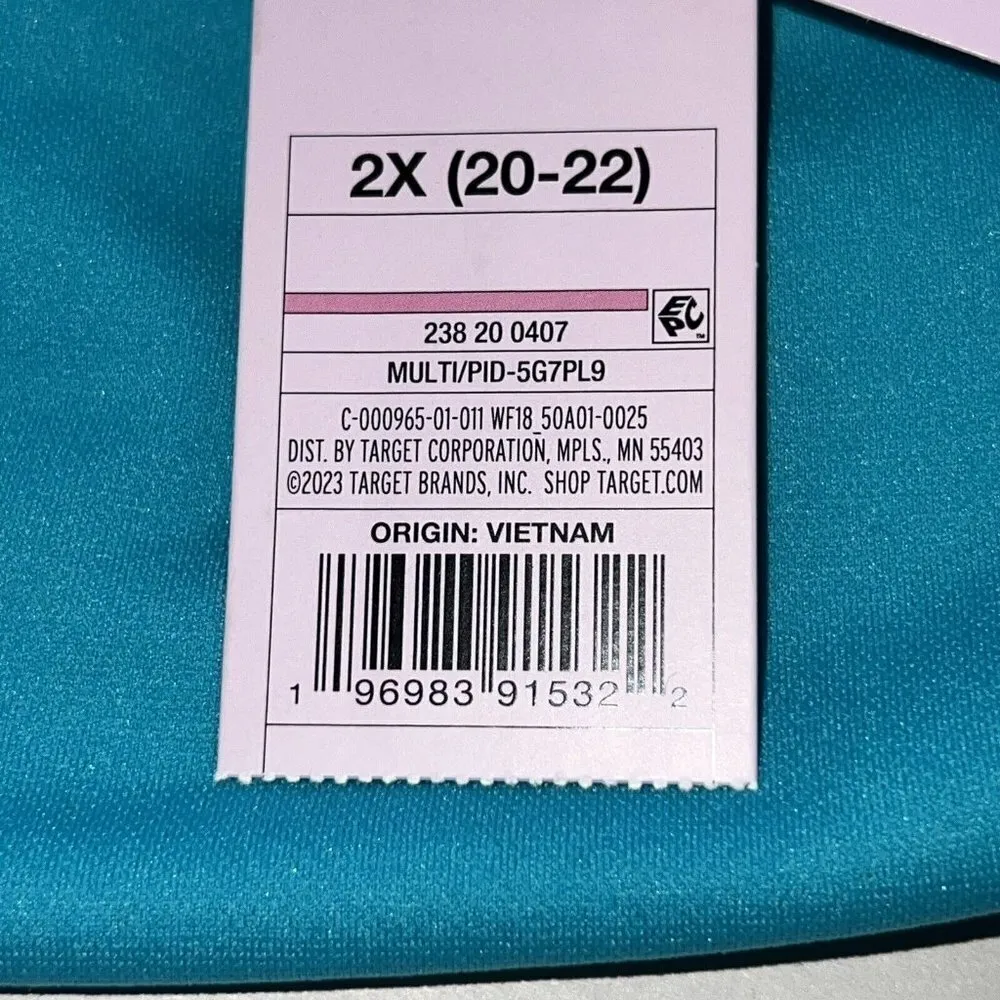 Wild Fable Women's Adjustable Coverage Bikini Bottom Blue/Green‎ Tropical 2XL - Image 7