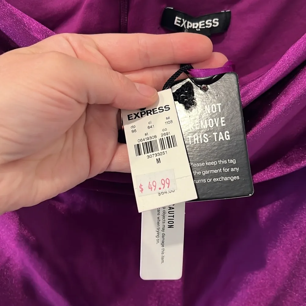 NWT Express Satin Off The Shoulder Bodysuit | Size Medium - Image 5