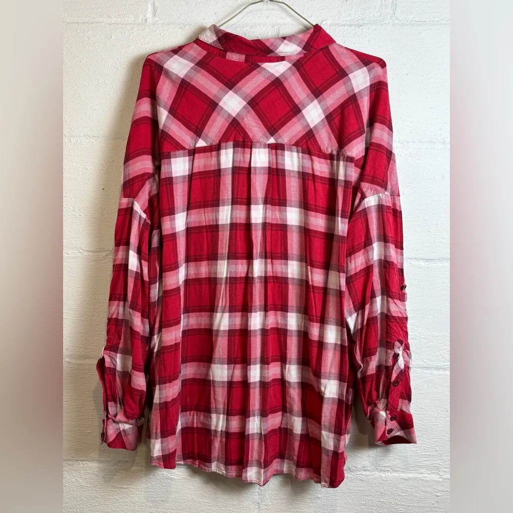 Torrid  Plus Size Flannel Lightweight Casual Button Down Fall Shirt Size 3XL - Image 5