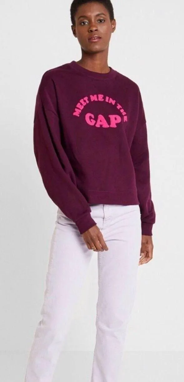 Gap Meet me in the  Plum Crewneck Sweater Pullover - Image 3