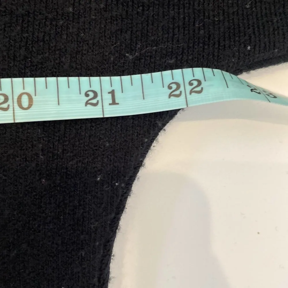 Vintage Long Black Knit Maxi Dress Asymmetrical Design Sz XL Keyhole Back - Image 7