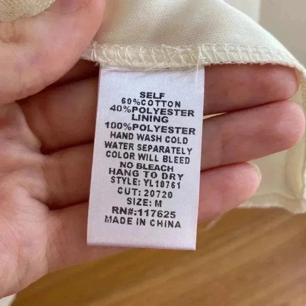 Ya Los Angeles Cream Lace & Tulle Dress, Bridal Shower Dress, Size Medium - Image 6