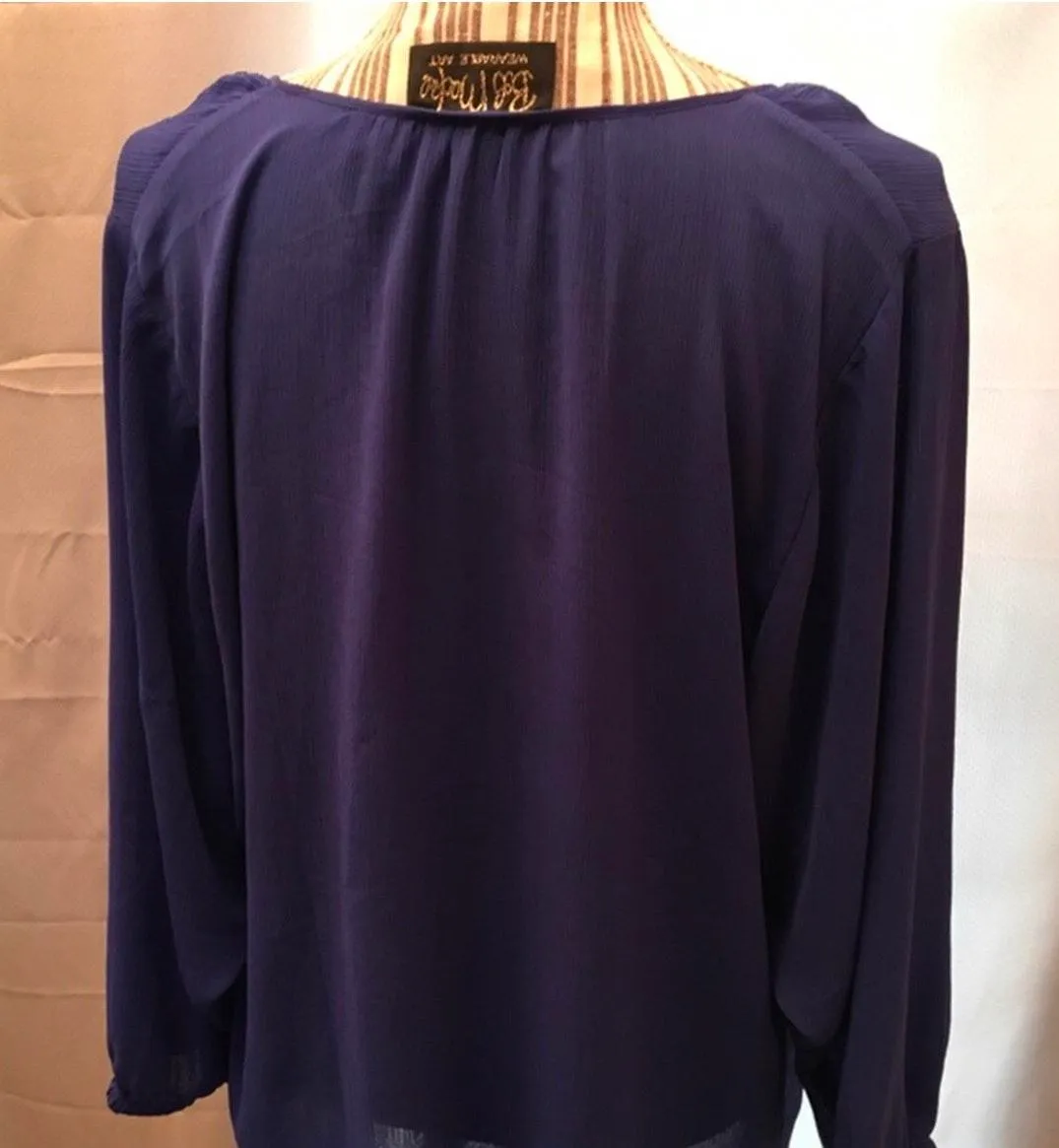 Bob Mackie Periwinkle Long Sleeve Top - Image 3