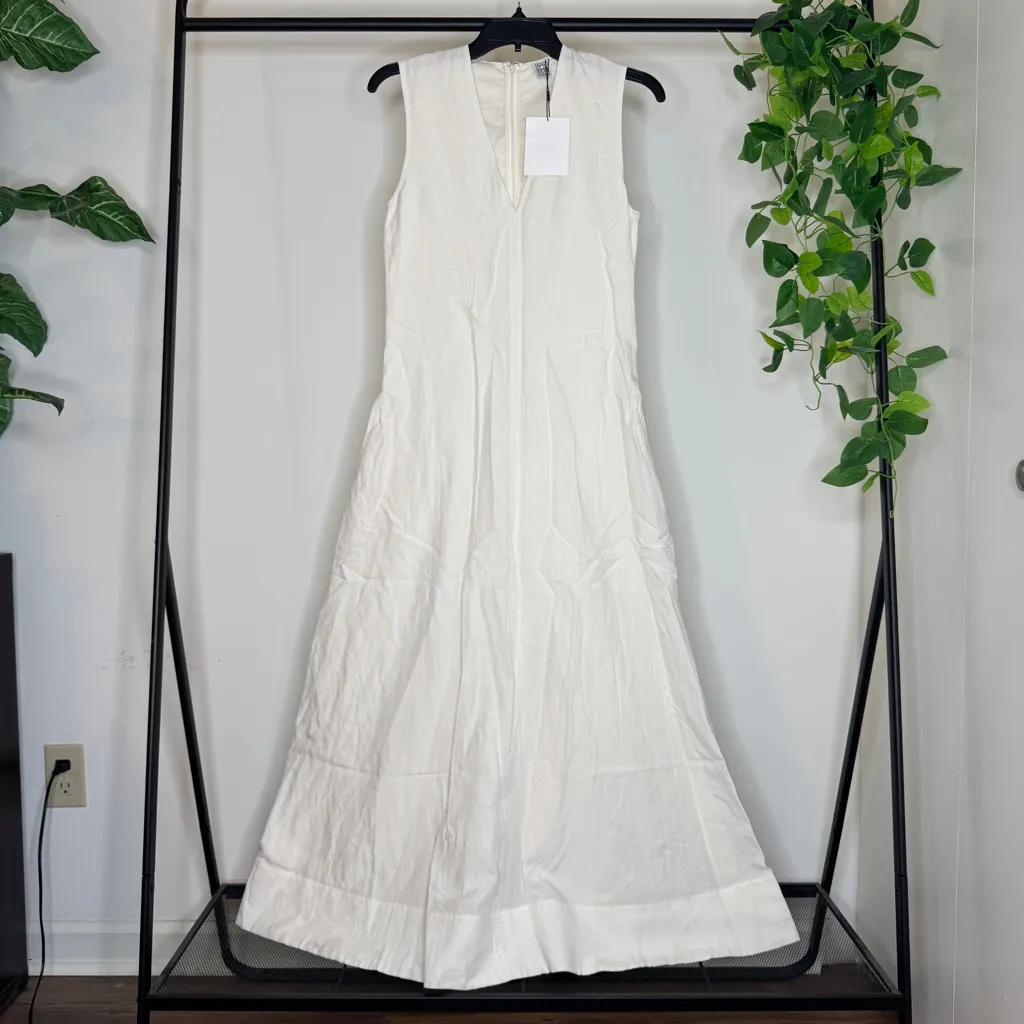 NWT Totême Lyocell Linen Fluid V - Image 3