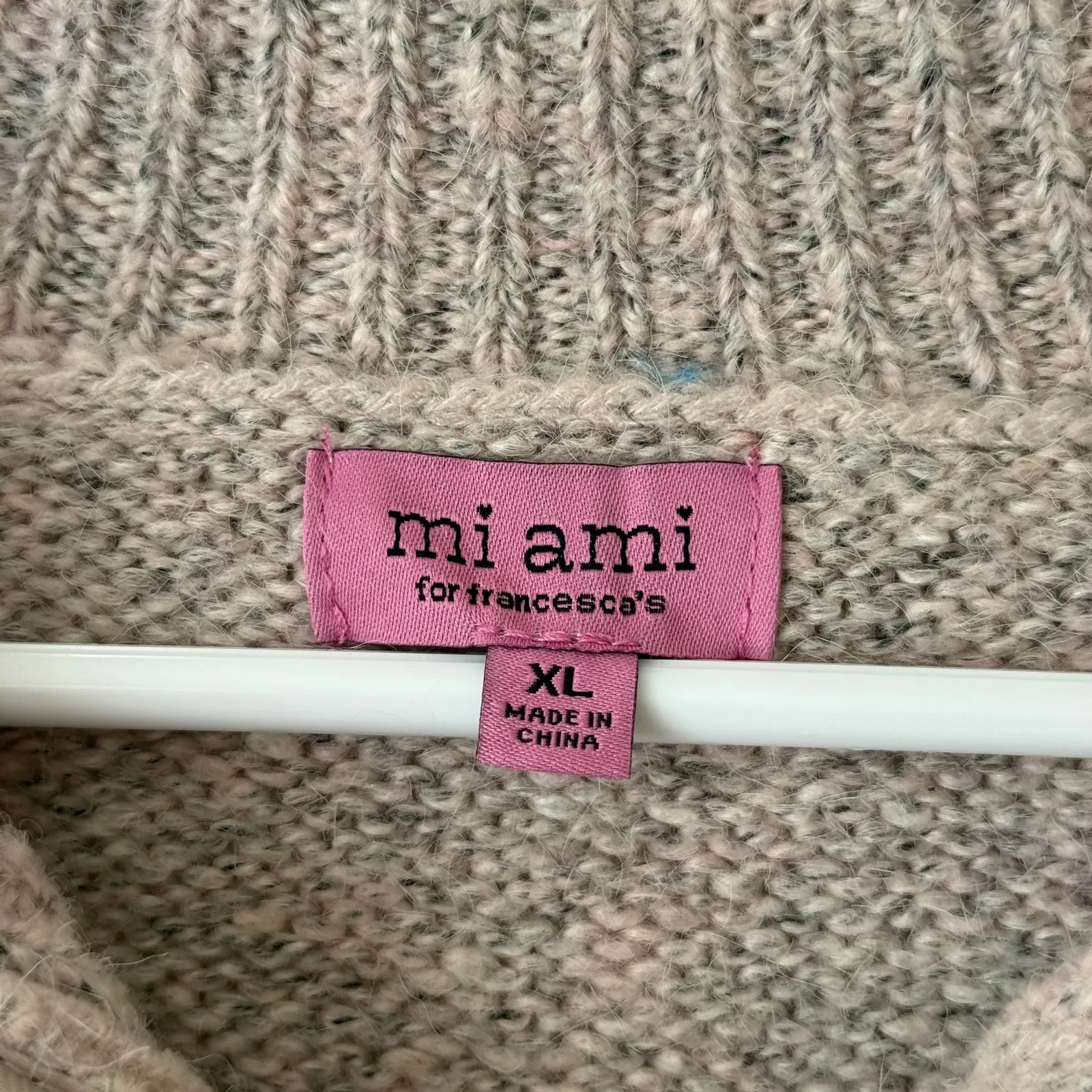 Mi Ami for Francesca's Marled Knit Hannah Snap Button Collar Pullover Sweater - Image 6