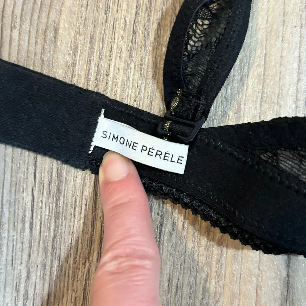Simone Perele Black Floral Lace Bra - Image 5