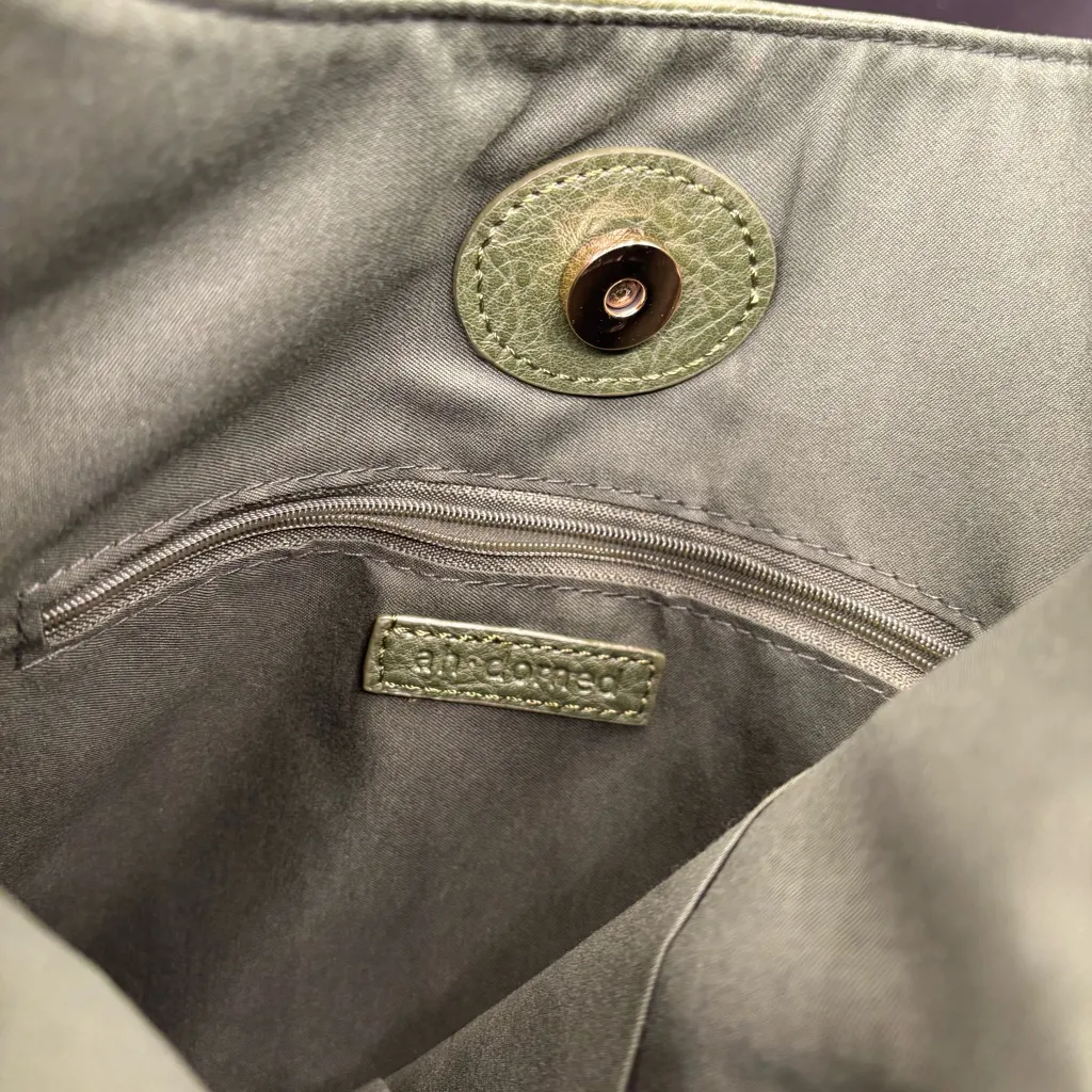 Ahdorned Women’s Purse Messenger Crossbody Bag Adjustable Strap Faux Olive Green - Image 5