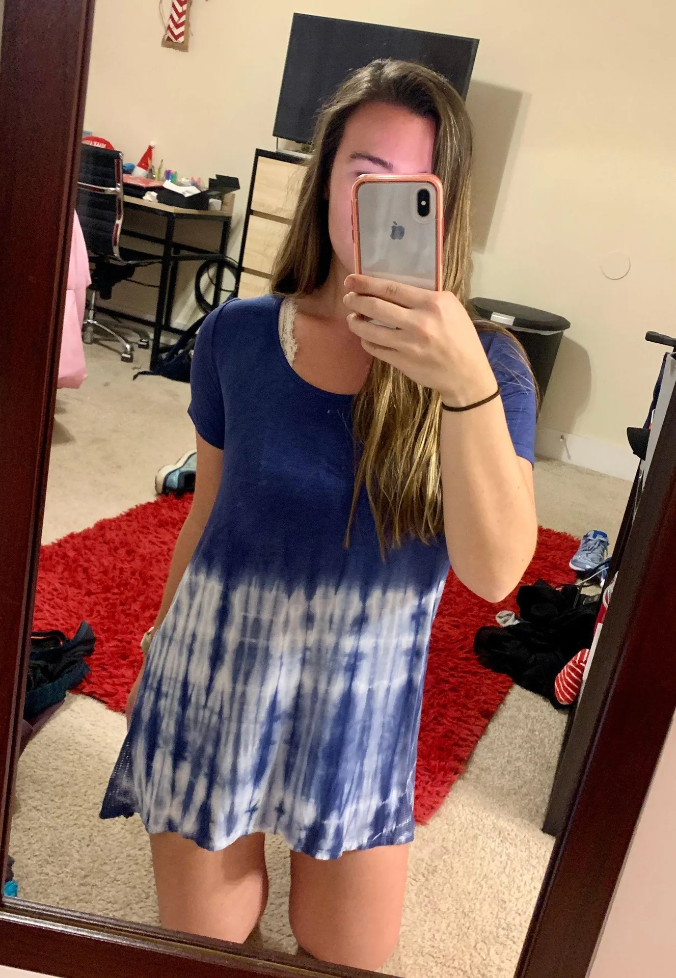 Chatoyant Tie Dye Patterned T-Shirt Dress - Image 3