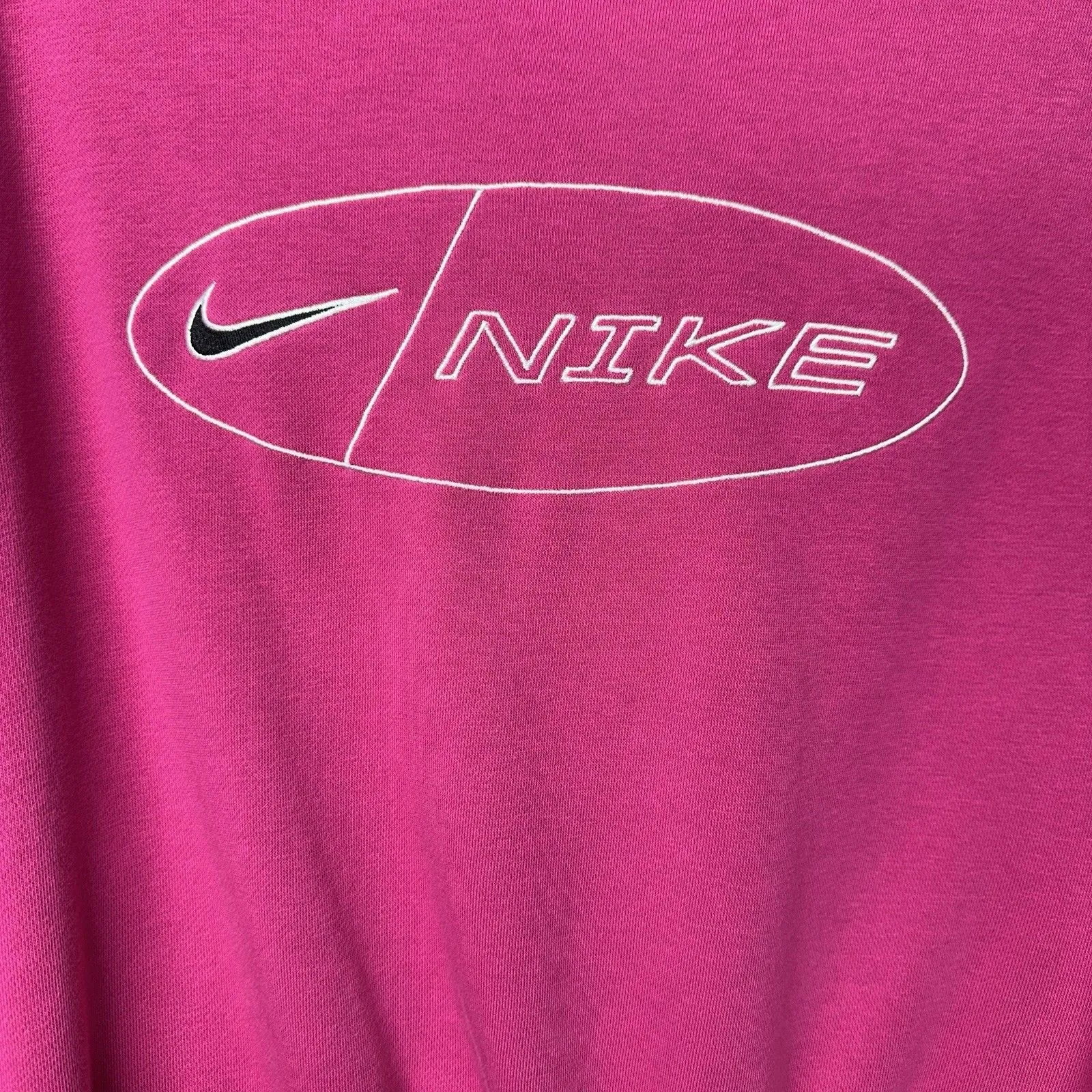 NIKE Sportswear Icon Fuchsia Short Romper  1/2 Zip L/Sleeve Fleece Lined Sz M - Image 14