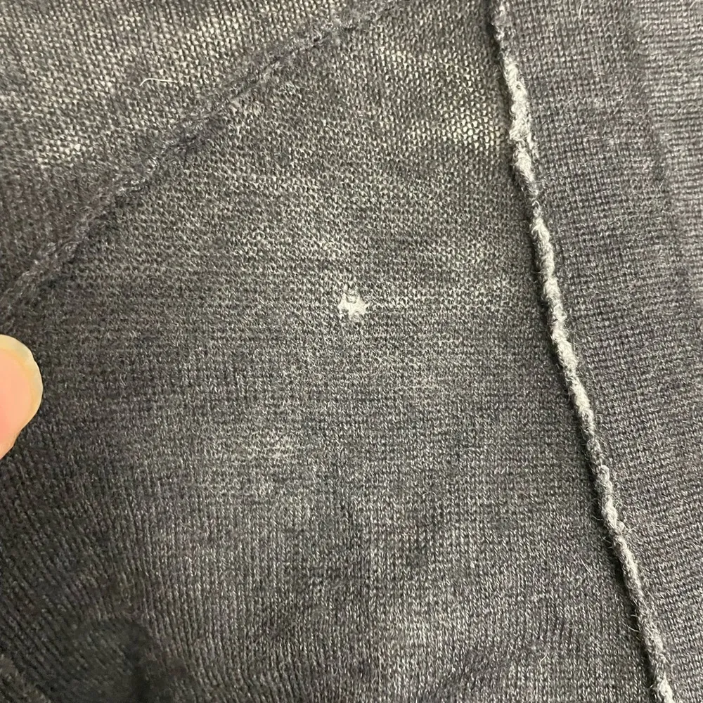 NSF distressed wool cashmere cardigan black gray wool cashmere womens size large - Image 2