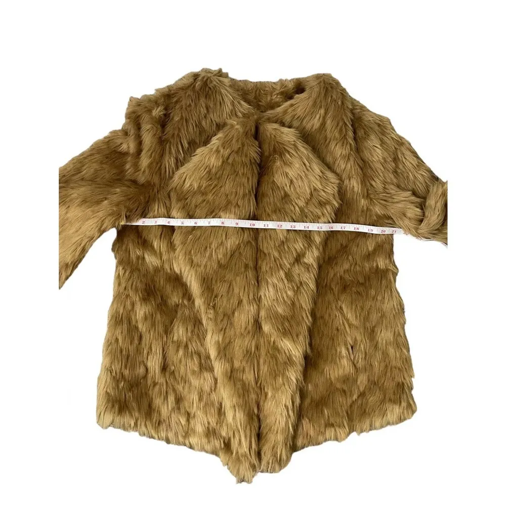 BB Dakota by Steve Madden Shag Faux Fur Taupe Jacket Coat Size Large - NWOT - Image 10