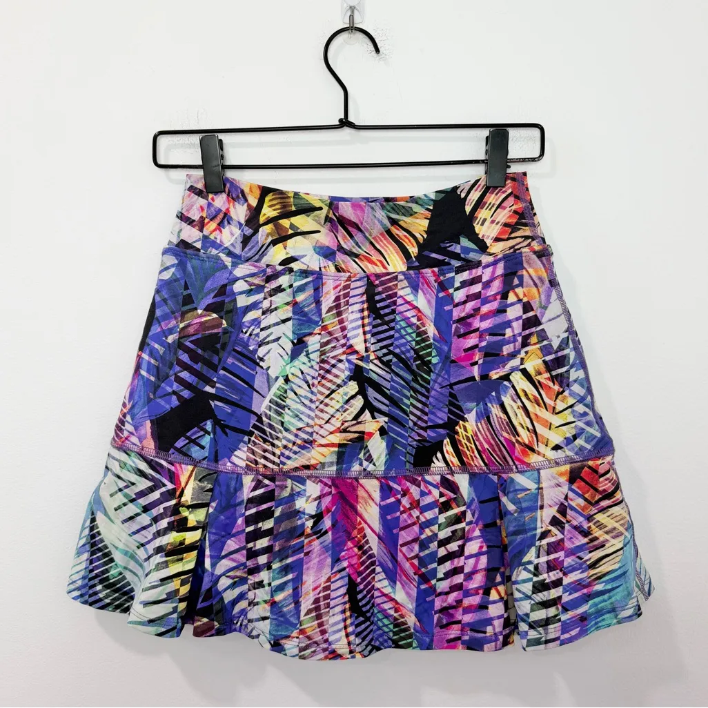 Dona Jo Abstract Pickle Ball Tennis Golf Skort Skirt Size 1 Small Black - Image 2