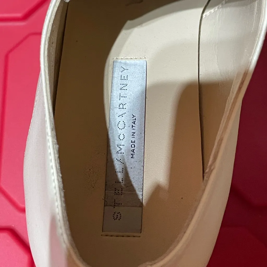 Stella McCartney Elyse Star Platform Derby Beige Vegan Leather Studded Stars 39 - Image 6