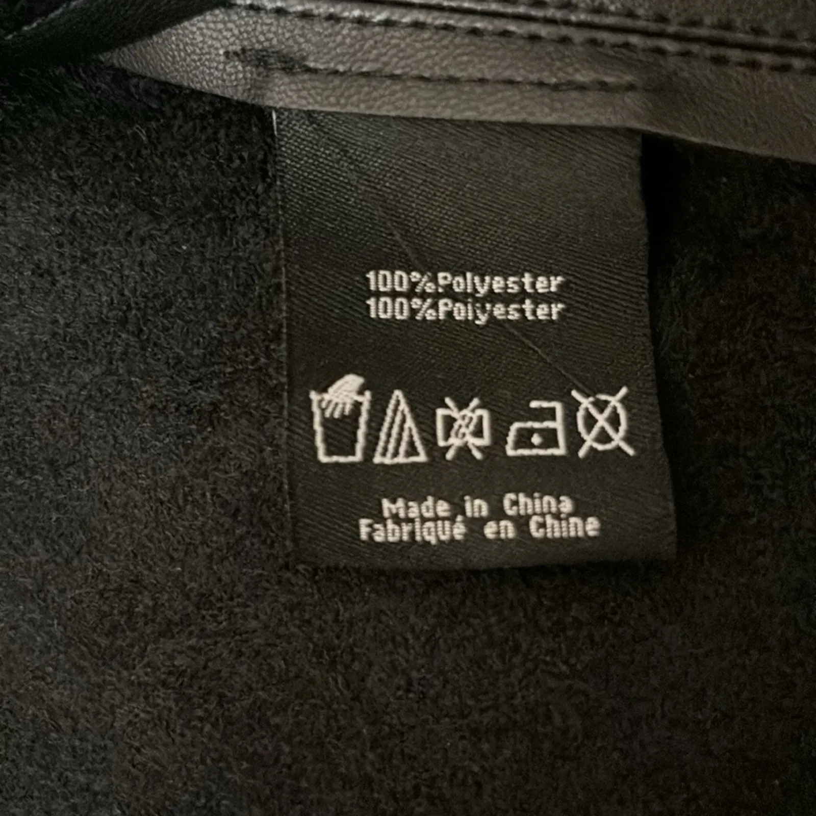 Charlie Paige Black Faux Leather Wing Collar Jacket XL Rocker Biker Goth Mobwife - Image 14