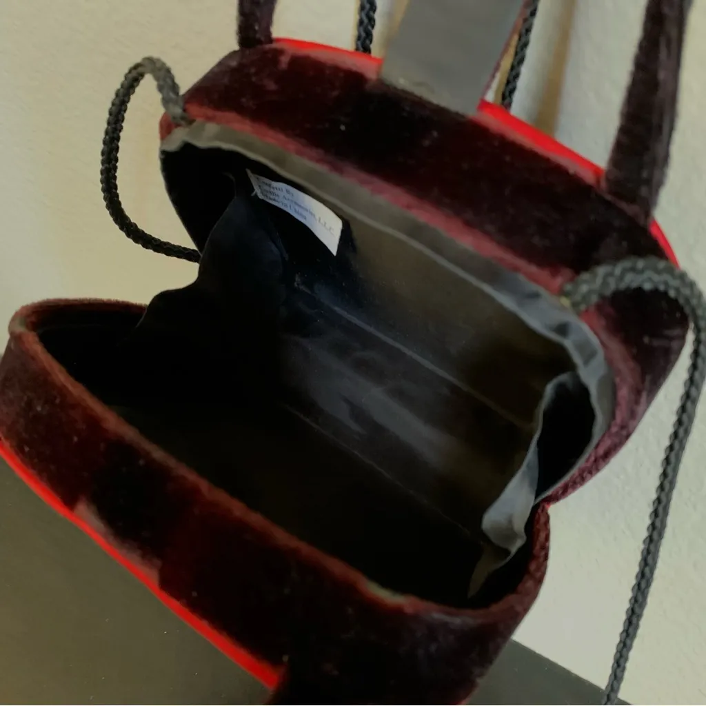 Vintage Mini Flower Clip Box Purse Red - Image 6