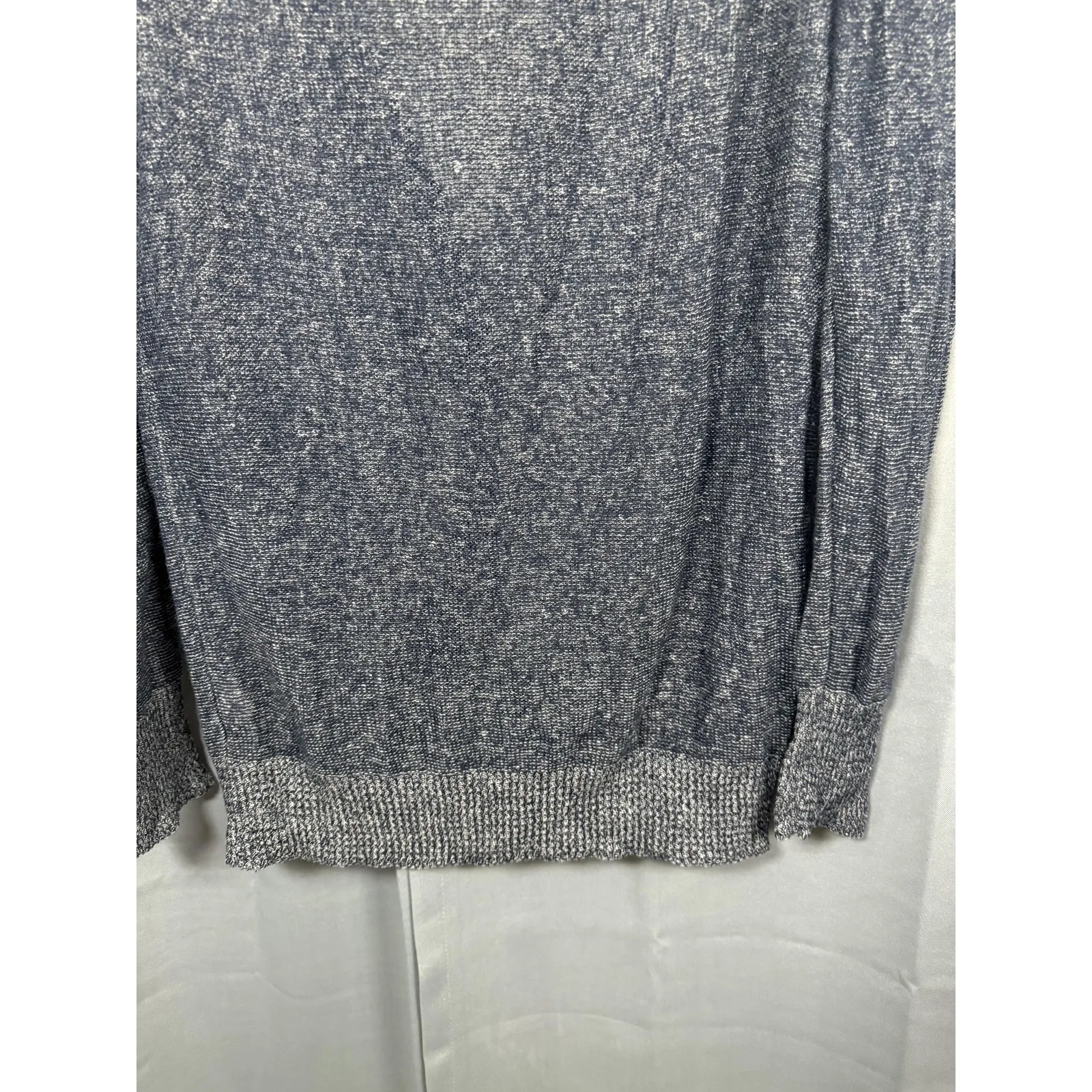 J‎ Crew Sweater Mens Small Blue Linen Cotton Blend Single Button Cardigan Casual - Image 8