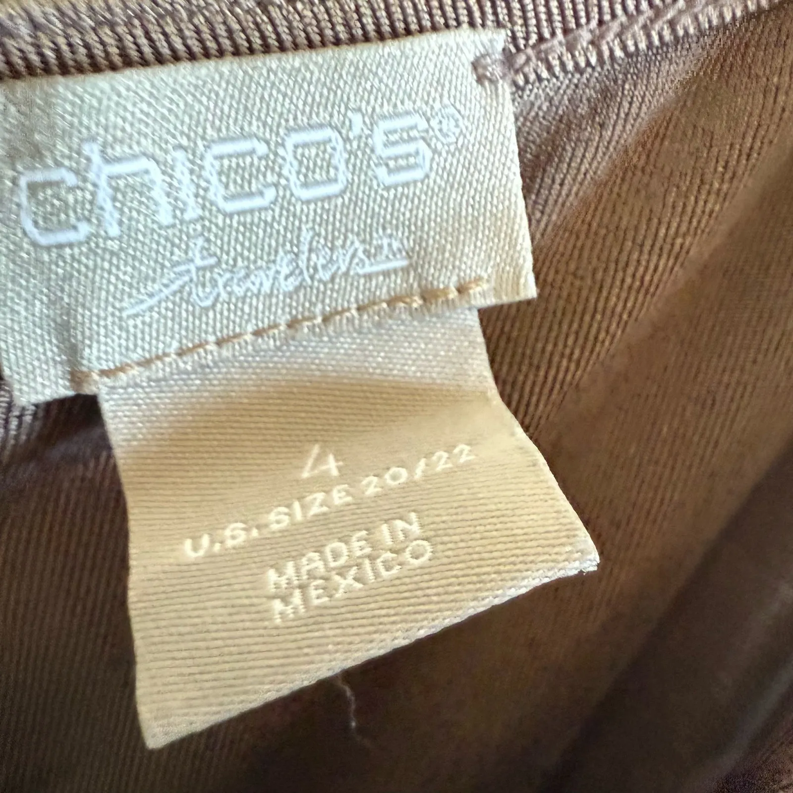 Chico's Womens Jumpsuit Sz 4 XXL 20 22‎ Taupe Classic Tie Waist Romper - Image 7