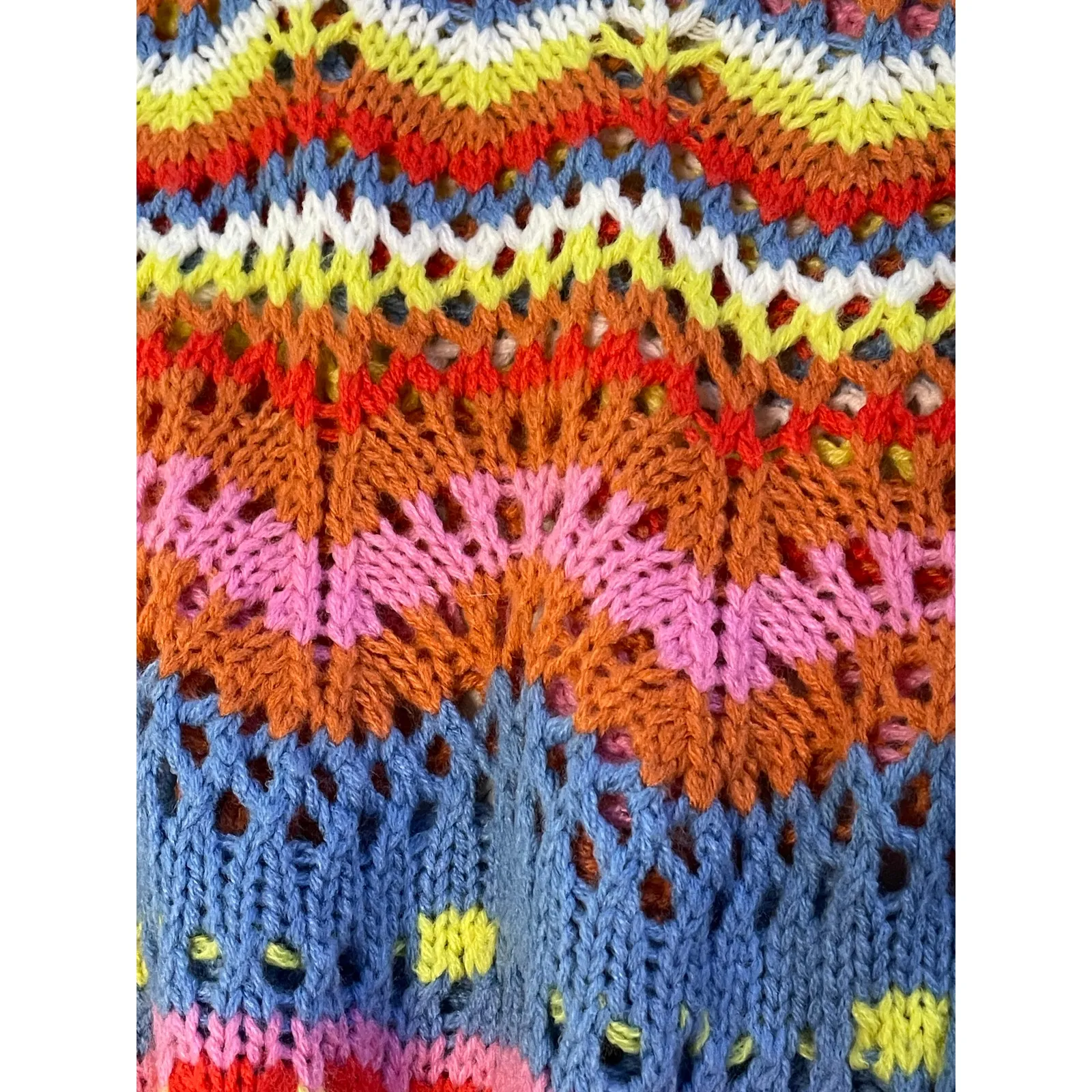 Handmade Crochet Rainbow Sweater size Medium/Large - Image 9