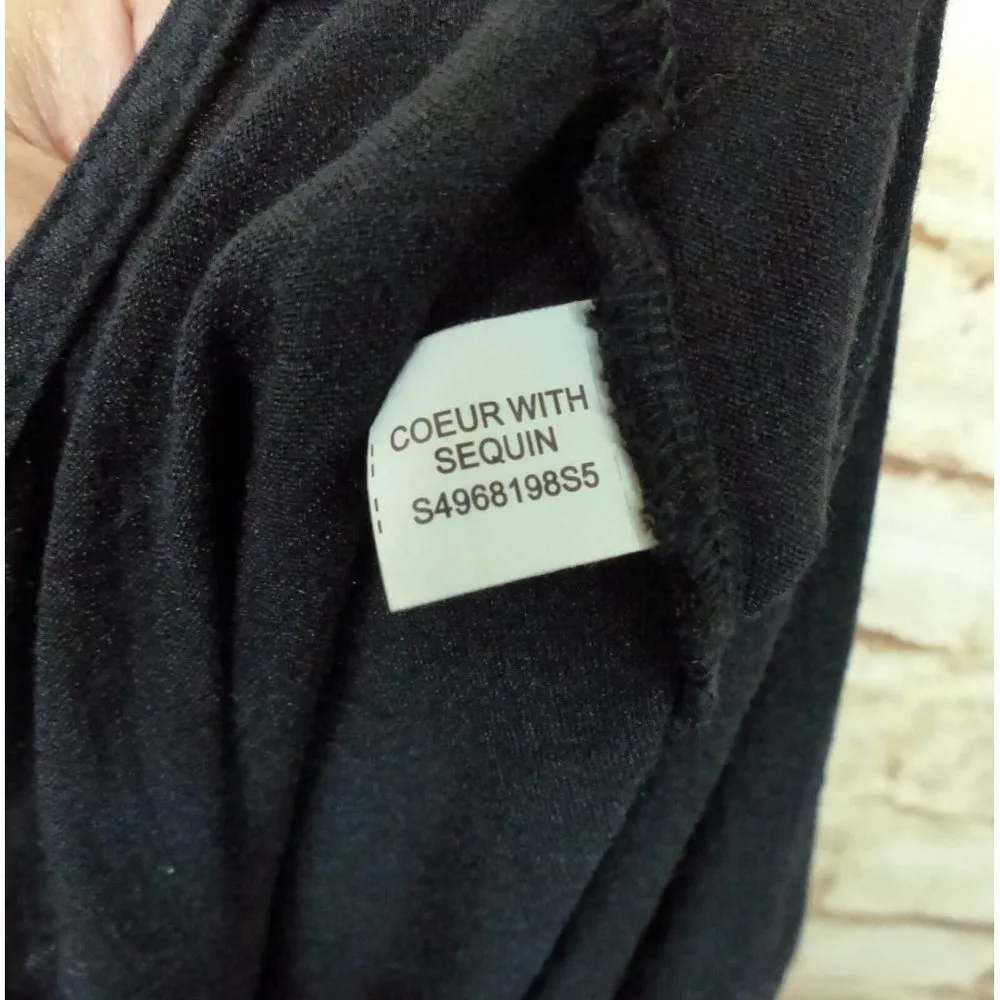 Diane Von Furstenberg Women Black Silk Blend Sequin Trim Tank Top Sz L Gothic - Image 11