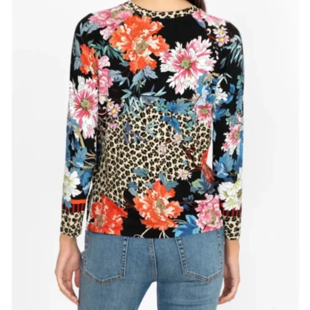 Johnny Was Ontari Top Women's Plus Size‎ 2X Slim Raglan Sleeve T-Shirt Leopard - Image 3