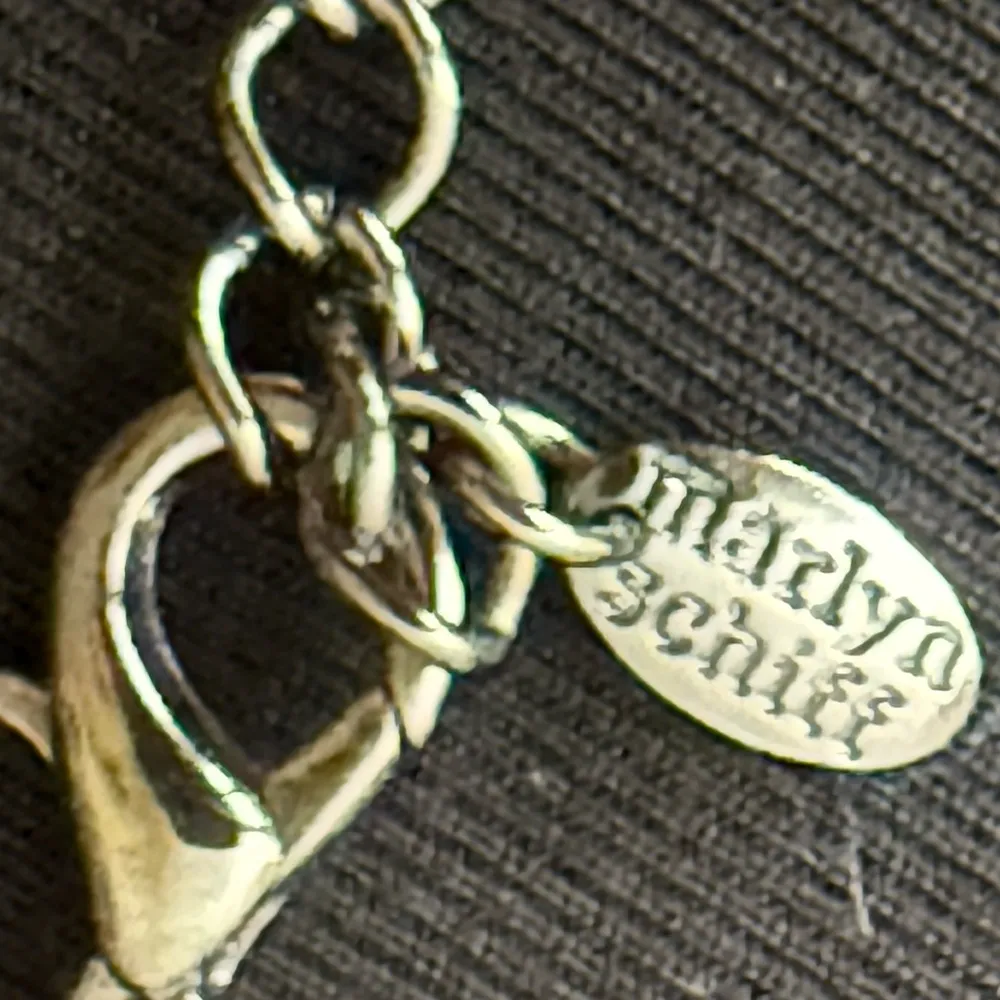 Marlyn Schiff Chain Necklace 2 tone statement piece Gray - Image 2