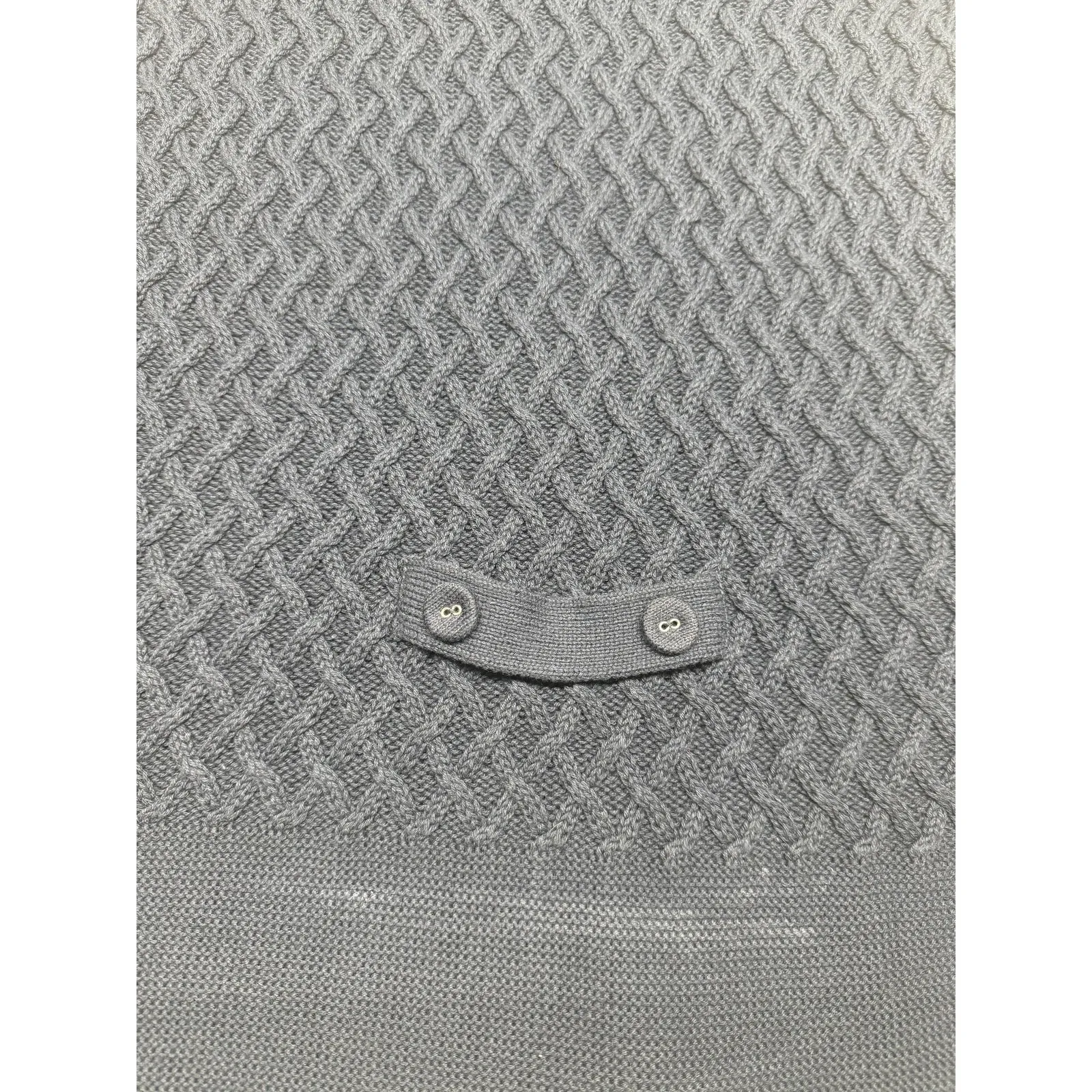 Coldwater Creek Sweater Vest Womens 1X Navy‎ Blue Zip Front Textured Knit Cotton - Image 7