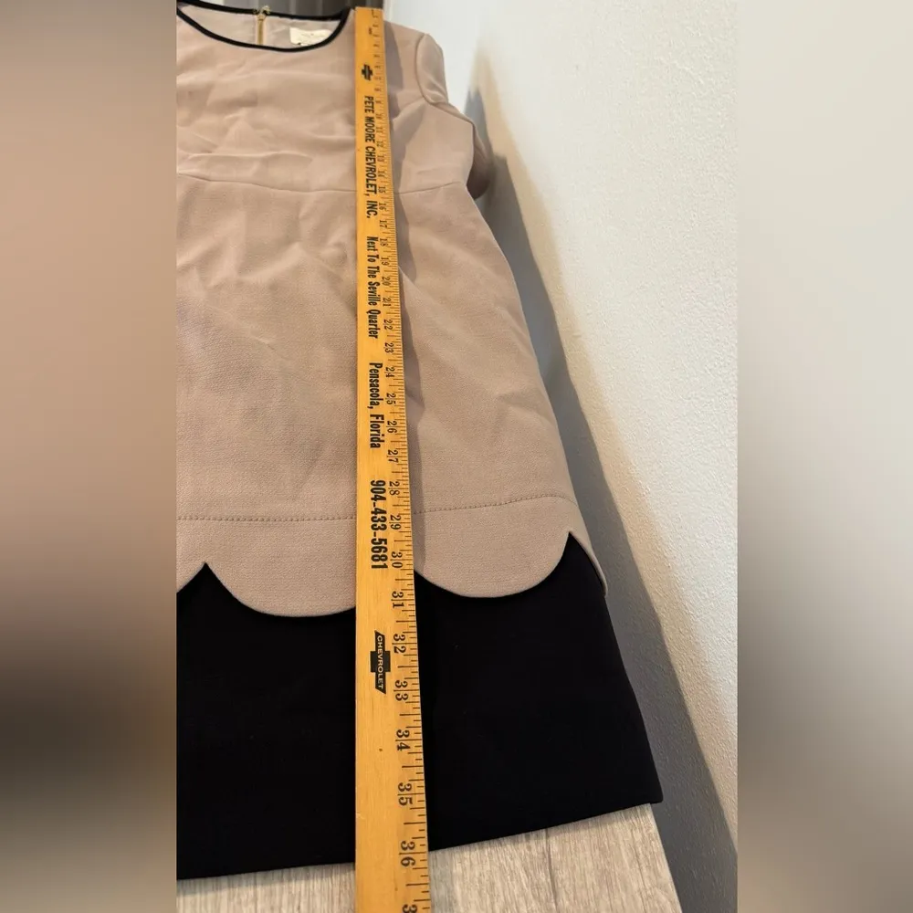 Kate Spade New York Sponge Crepe Scallop Short Sleeve Dress Chic Career Size 10 - Image 4