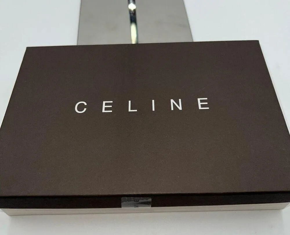 CELINE RARE Embossed Macadam Long Leather Wallet with full inclusion - Image 7
