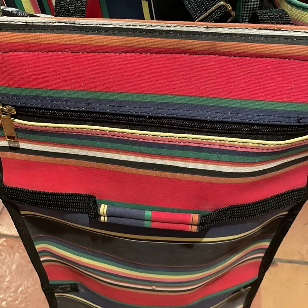 Rolling shopping tote Red - Image 4