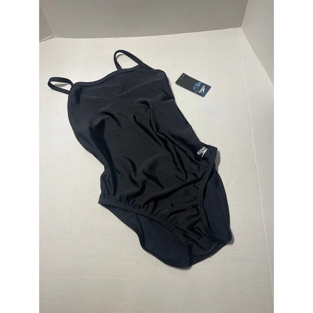 Speedo One Piece Swimsuit Prolt Flyback ECO Team Black Size 10 New With Tag - Image 4