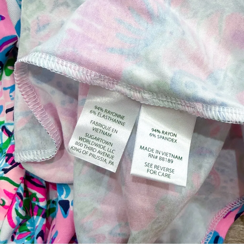 NWT Lilly Pulitzer Parigi Skort Romper Mandevilla Baby Paradise Petals Size M - Image 10