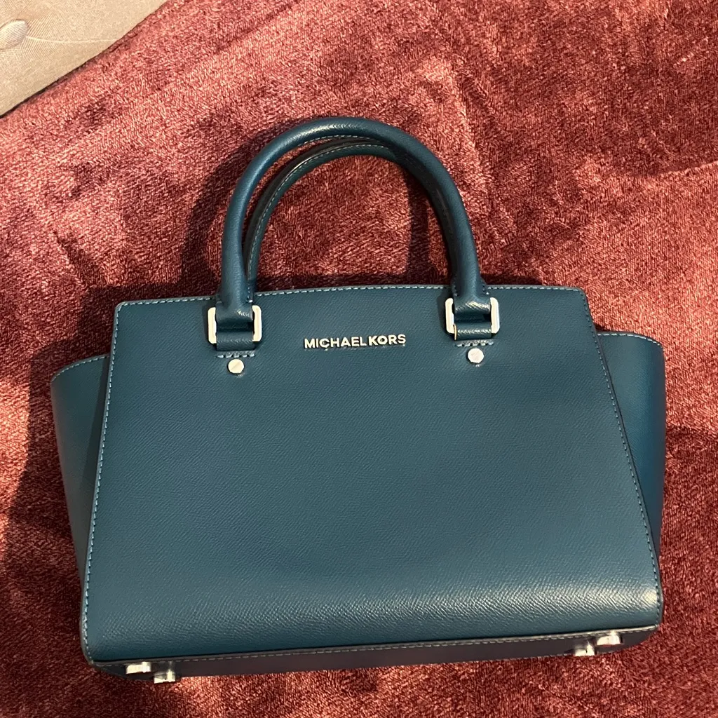 Michael Kors Dark Teal Satchel Bag - Image 2
