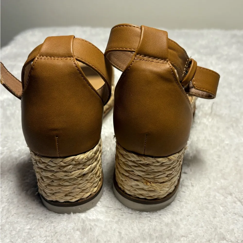 DV DOLCE VITA BREANNE ESPADRILLE PLATFORM ANKLE STRAP SANDALS NATURAL NIB SZ 7.5 Tan - Image 7