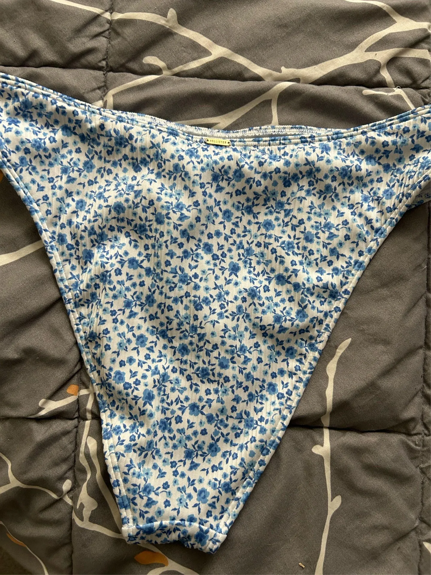 Blue and white floral hollister bikini set  - Image 4