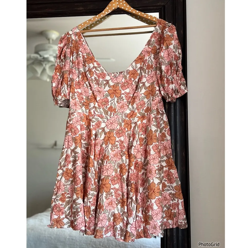 Showpo Amalie The Label Lorete Linen Puff Sleeve Dress New With Tags Size 16 - Image 2