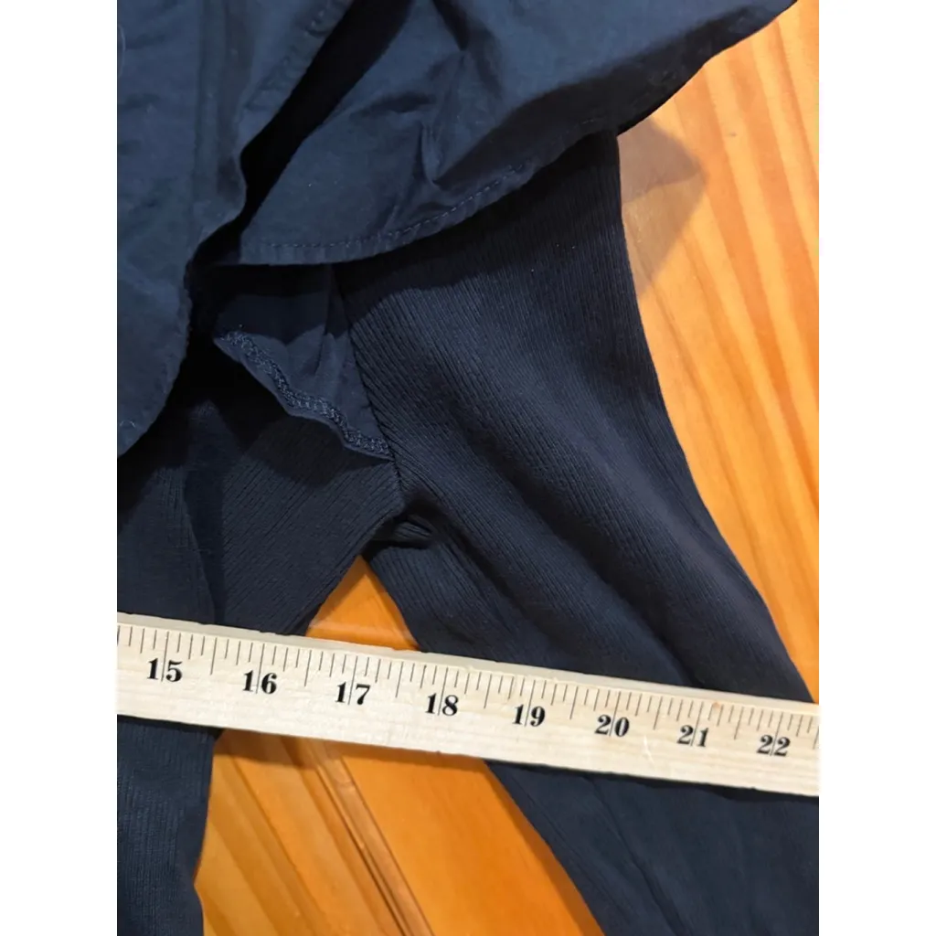 Veronica Beard Jeans Pima Cotton Ruffle Long Sleeve Top Black Women’s Small - Image 6