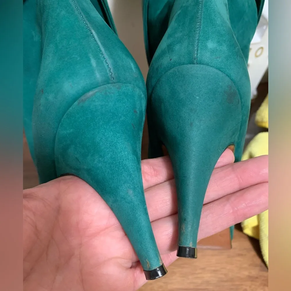 Vintage Chantal made in Italy suede heeled boots size 38 M - Image 11