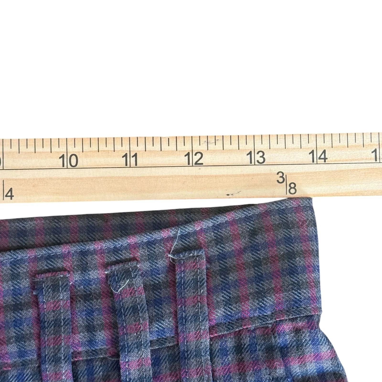 Vintage Memphis High Waisted Pants Jr. Women 9 Plaid MOM Style Pleated Retro‎ Red Size undefined - Image 9