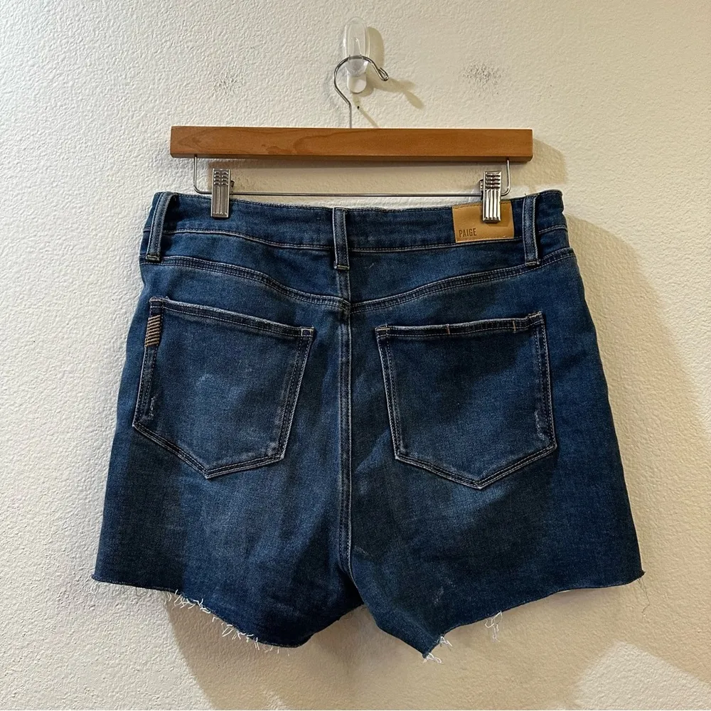 PAIGE Women's Denim Margot Shorts Raw Hem In Titus Destructed Wash Size 31 - Image 7
